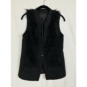 BCBGMaxAzria Vest with Faux Fur